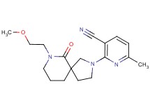 2-[7-(2-methoxyethyl)-6-oxo-2,7-diazaspiro[4.5]dec-2-yl]-6-methylnicotinonitrile