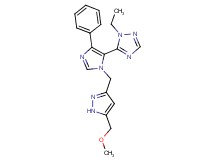 1-ethyl-5-(1-{[5-(methoxymethyl)-1H-pyrazol-3-yl]methyl}-4-phenyl-1H-imidazol-5-yl)-1H-1,2,4-triazole