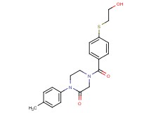 4-{4-[(2-hydroxyethyl)thio]benzoyl}-1-(4-methylphenyl)-2-piperazinone