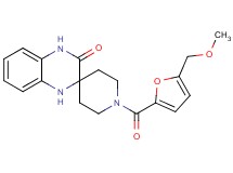 1-[5-(methoxymethyl)-2-furoyl]-1',4'-dihydro-3'H-spiro[piperidine-4,2'-quinoxalin]-3'-one