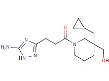 [1-[3-(5-amino-1H-1,2,4-triazol-3-yl)propanoyl]-3-(cyclopropylmethyl)-3-piperidinyl]methanol