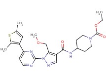 ethyl 4-({[1-[4-(2,5-dimethyl-3-thienyl)-2-pyrimidinyl]-5-(methoxymethyl)-1H-pyrazol-4-yl]carbonyl}amino)-1-piperidinecarboxylate