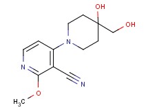 4-[4-hydroxy-4-(hydroxymethyl)piperidin-1-yl]-2-methoxynicotinonitrile