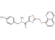 N-methyl-N-(4-methylbenzyl)-2-[(8-quinolinyloxy)methyl]-1,3-oxazole-4-carboxamide