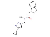 N-[(5-cyclopropyl-1H-pyrazol-3-yl)methyl]-2-(2,3-dihydro-1H-inden-1-yl)-N-methylacetamide