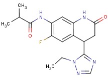 N-[4-(1-ethyl-1H-1,2,4-triazol-5-yl)-6-fluoro-2-oxo-1,2,3,4-tetrahydroquinolin-7-yl]-2-methylpropanamide