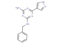 N-benzyl-6-(1H-pyrazol-4-yl)-1,3,5-triazine-2,4-diamine