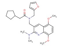 2-cyclopentyl-N-{[2-(dimethylamino)-5,8-dimethoxy-3-quinolinyl]methyl}-N-(2-furylmethyl)acetamide