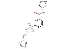 3-({[2-(1H-imidazol-1-yl)ethyl]amino}sulfonyl)-N-pyrrolidin-3-ylbenzamide