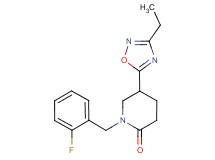 5-(3-ethyl-1,2,4-oxadiazol-5-yl)-1-(2-fluorobenzyl)-2-piperidinone
