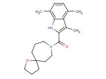 8-[(3,4,7-trimethyl-1H-indol-2-yl)carbonyl]-1-oxa-8-azaspiro[4.6]undecane
