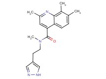 N,2,7,8-tetramethyl-N-[2-(1H-pyrazol-4-yl)ethyl]-4-quinolinecarboxamide
