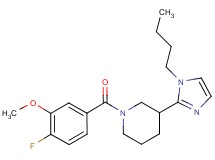 3-(1-butyl-1H-imidazol-2-yl)-1-(4-fluoro-3-methoxybenzoyl)piperidine