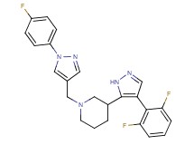 3-[4-(2,6-difluorophenyl)-1H-pyrazol-5-yl]-1-{[1-(4-fluorophenyl)-1H-pyrazol-4-yl]methyl}piperidine