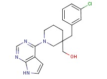 [3-(3-chlorobenzyl)-1-(7H-pyrrolo[2,3-d]pyrimidin-4-yl)piperidin-3-yl]methanol