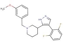 3-[4-(2,6-difluorophenyl)-1H-pyrazol-5-yl]-1-(3-methoxybenzyl)piperidine