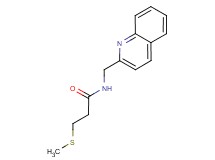3-(methylthio)-N-(quinolin-2-ylmethyl)propanamide