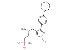 4-[{[3-(4-cyclohexylphenyl)-1-methyl-1H-pyrazol-4-yl]methyl}(methyl)amino]-2-methyl-2-butanol