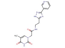 2-(5-methyl-2,4-dioxo-3,4-dihydropyrimidin-1(2H)-yl)-N-[2-(3-pyridin-3-yl-1H-1,2,4-triazol-5-yl)ethyl]acetamide