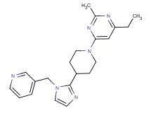 4-ethyl-2-methyl-6-{4-[1-(3-pyridinylmethyl)-1H-imidazol-2-yl]-1-piperidinyl}pyrimidine