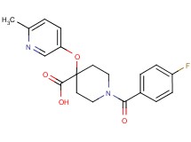 1-(4-fluorobenzoyl)-4-[(6-methylpyridin-3-yl)oxy]piperidine-4-carboxylic acid