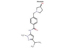 4-{[(3S)-3-hydroxypyrrolidin-1-yl]methyl}-N-(3-isopropyl-1-methyl-1H-pyrazol-5-yl)benzamide