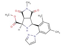methyl (1R*,3S*,3aR*,6aS*)-3-[2,4-dimethyl-6-(1H-pyrazol-1-yl)phenyl]-5-methyl-4,6-dioxooctahydropyrrolo[3,4-c]pyrrole-1-carboxylate