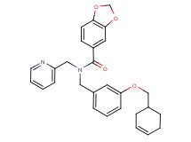 N-[3-(3-cyclohexen-1-ylmethoxy)benzyl]-N-(2-pyridinylmethyl)-1,3-benzodioxole-5-carboxamide