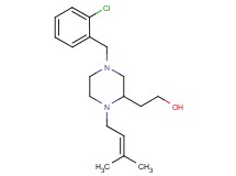 2-[4-(2-chlorobenzyl)-1-(3-methyl-2-buten-1-yl)-2-piperazinyl]ethanol