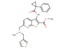 methyl 6-{[methyl(3-thienylmethyl)amino]methyl}-3-{[(1-phenylcyclopropyl)carbonyl]amino}thieno[2,3-b]pyridine-2-carboxylate