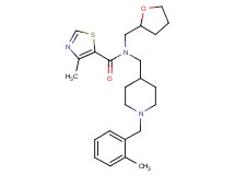 4-methyl-N-{[1-(2-methylbenzyl)-4-piperidinyl]methyl}-N-(tetrahydro-2-furanylmethyl)-1,3-thiazole-5-carboxamide