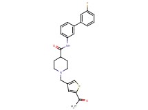 1-[(5-acetyl-3-thienyl)methyl]-N-(3'-fluoro-3-biphenylyl)-4-piperidinecarboxamide