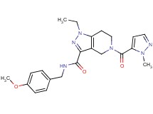 1-ethyl-N-(4-methoxybenzyl)-5-[(1-methyl-1H-pyrazol-5-yl)carbonyl]-4,5,6,7-tetrahydro-1H-pyrazolo[4,3-c]pyridine-3-carboxamide