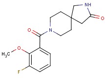 8-(3-fluoro-2-methoxybenzoyl)-2,8-diazaspiro[4.5]decan-3-one