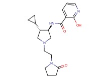 N-{rel-(3R,4S)-4-cyclopropyl-1-[2-(2-oxo-1-pyrrolidinyl)ethyl]-3-pyrrolidinyl}-2-hydroxynicotinamide dihydrochloride