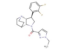 (2R*,3S*,6R*)-3-(2,3-difluorophenyl)-5-[(1-ethyl-1H-pyrazol-3-yl)carbonyl]-1,5-diazatricyclo[5.2.2.0~2,6~]undecane