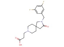 3-[2-(3,5-difluorobenzyl)-3-oxo-2,8-diazaspiro[4.5]dec-8-yl]propanoic acid