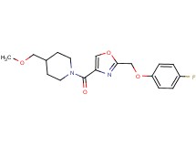 1-({2-[(4-fluorophenoxy)methyl]-1,3-oxazol-4-yl}carbonyl)-4-(methoxymethyl)piperidine