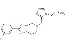 2-(3-fluorophenyl)-5-[(1-propyl-1H-imidazol-2-yl)methyl]-4,5,6,7-tetrahydro-1H-imidazo[4,5-c]pyridine