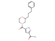 1-(5-{[2-(3-phenylpropyl)-4-morpholinyl]carbonyl}-1H-pyrazol-3-yl)ethanone