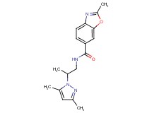 N-[2-(3,5-dimethyl-1H-pyrazol-1-yl)propyl]-2-methyl-1,3-benzoxazole-6-carboxamide