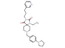 1-ethyl-3-[3-(3-pyridinyl)propyl]-8-[4-(1-pyrrolidinyl)benzyl]-1,3,8-triazaspiro[4.5]decane-2,4-dione