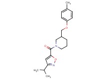 1-[(3-isopropyl-5-isoxazolyl)carbonyl]-3-[(4-methylphenoxy)methyl]piperidine