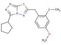 3-cyclopentyl-6-(2,4-dimethoxybenzyl)[1,2,4]triazolo[3,4-b][1,3,4]thiadiazole