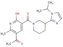 1-(6-hydroxy-5-{[3-(1-isopropyl-1H-imidazol-2-yl)-1-piperidinyl]carbonyl}-2-methyl-3-pyridinyl)ethanone