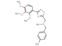 N-methyl-1-(4-methylphenyl)-N-{[3-(2,3,4-trimethoxyphenyl)-1,2,4-oxadiazol-5-yl]methyl}methanamine