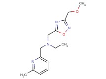 N-{[3-(methoxymethyl)-1,2,4-oxadiazol-5-yl]methyl}-N-[(6-methylpyridin-2-yl)methyl]ethanamine