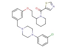 1-(3-chlorophenyl)-4-(3-{2-[1-(1,3-thiazol-5-ylcarbonyl)-2-piperidinyl]ethoxy}benzyl)piperazine