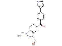 {1-ethyl-5-[4-(1H-pyrazol-3-yl)benzoyl]-4,5,6,7-tetrahydro-1H-pyrazolo[4,3-c]pyridin-3-yl}methanol