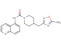 4-[(5-methyl-1,2,4-oxadiazol-3-yl)methyl]-N-quinolin-5-ylpiperidine-1-carboxamide